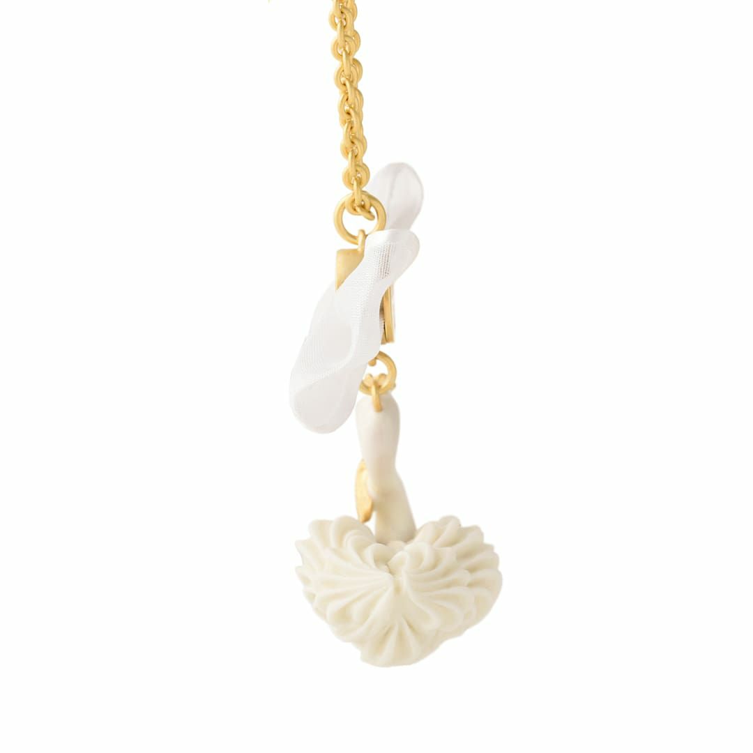 バレエコア スワン ホワイト リボン ネックレス