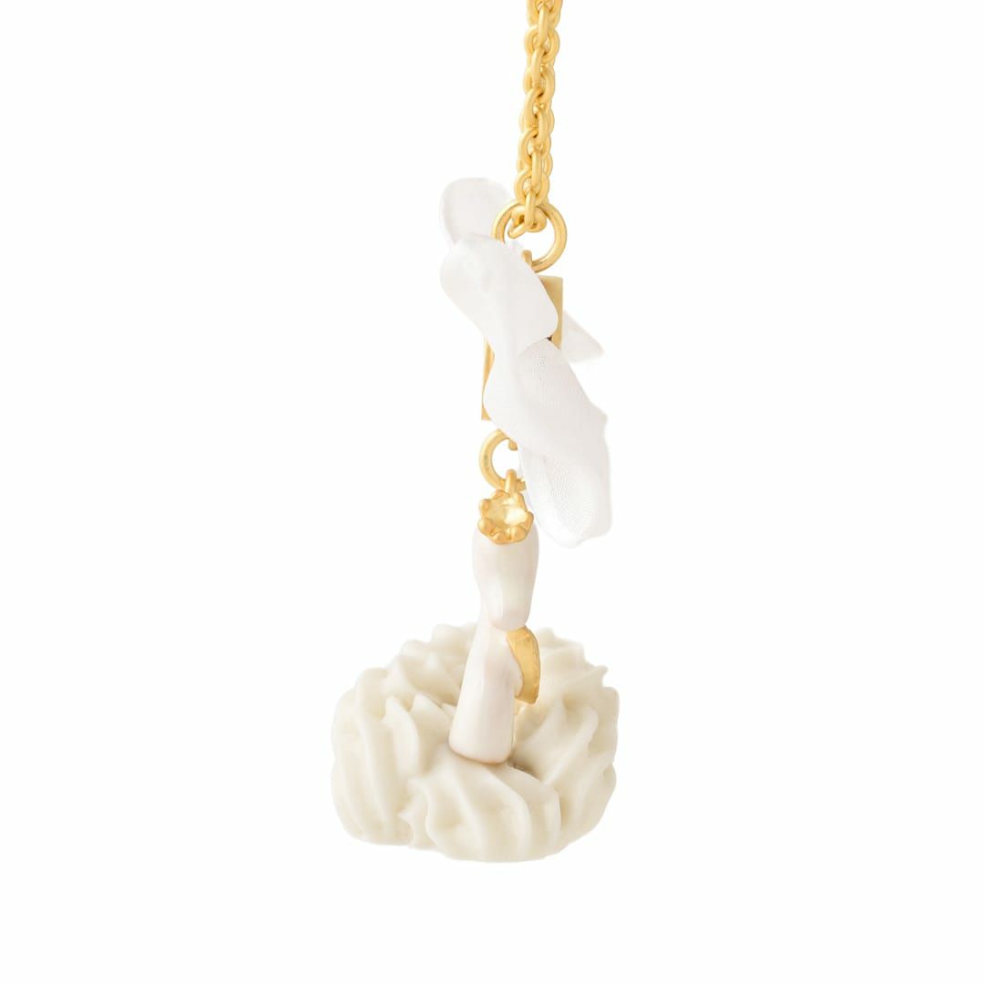 バレエコア スワン ホワイト リボン ネックレス