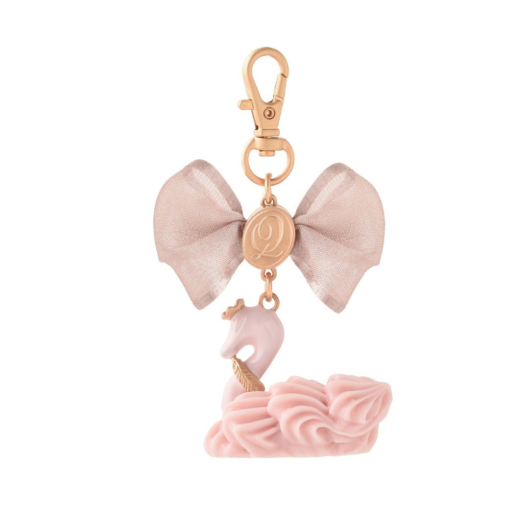 バレエコア スワン ピンク リボン バッグチャーム