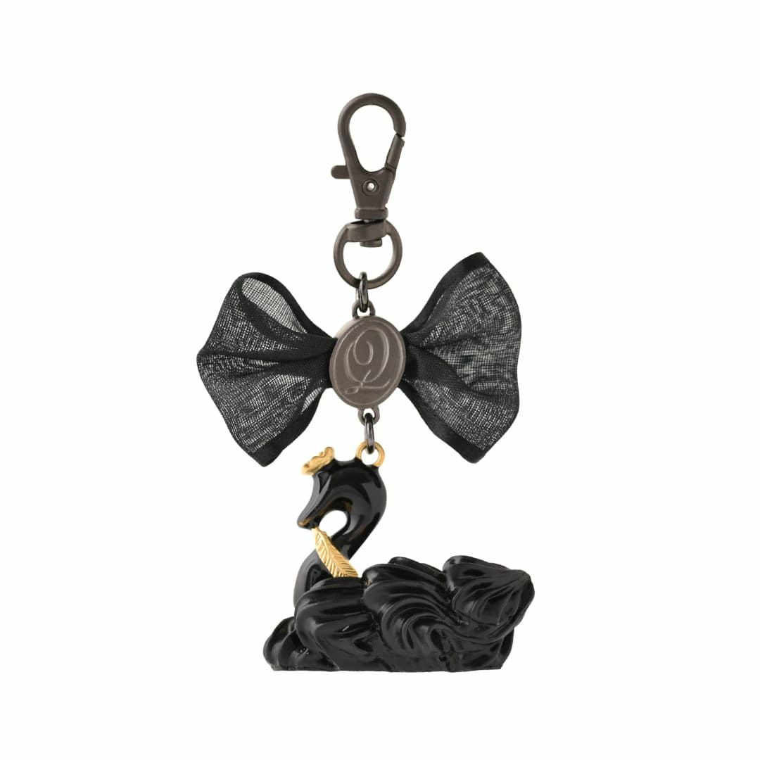 バレエコア スワン ブラック リボン バッグチャーム