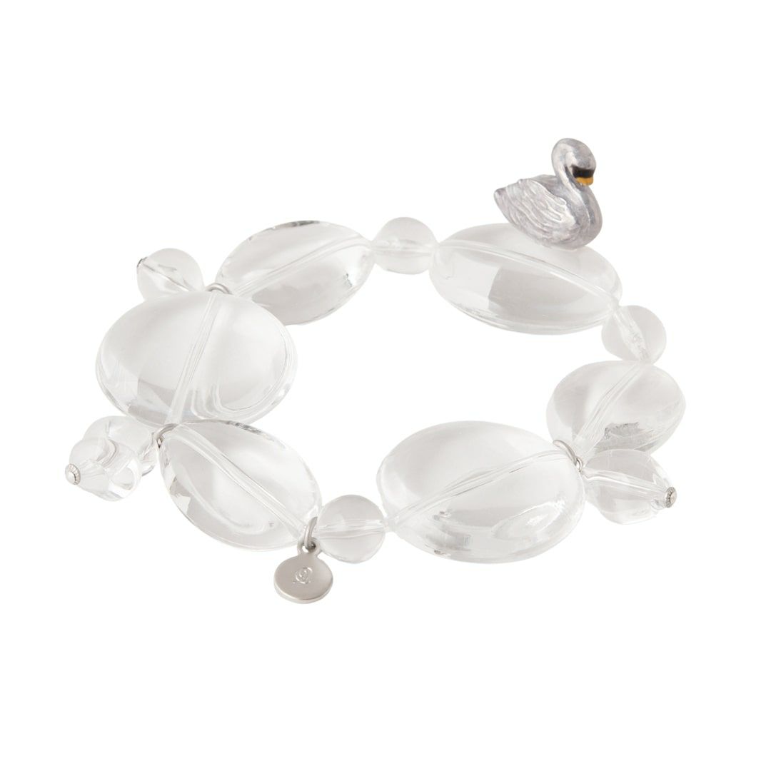 バレエコア スワン クリア ブレスレット