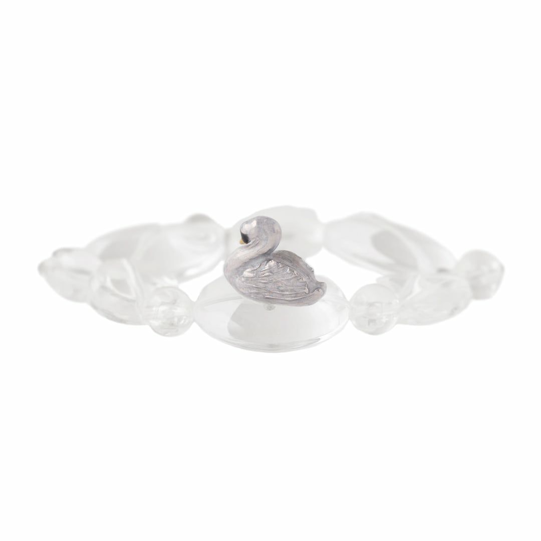 バレエコア スワン クリア ブレスレット