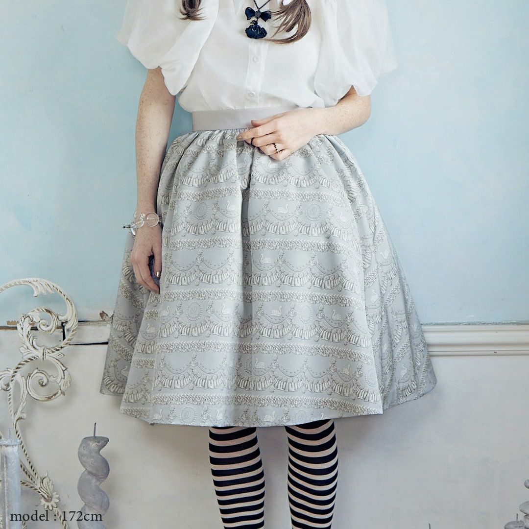 バレエコア スワン ブルー　スカート