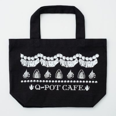 ■Q-pot CAFE.■ホイップ＆ストロベリールーム ランチトートバッグ  (ブラック)