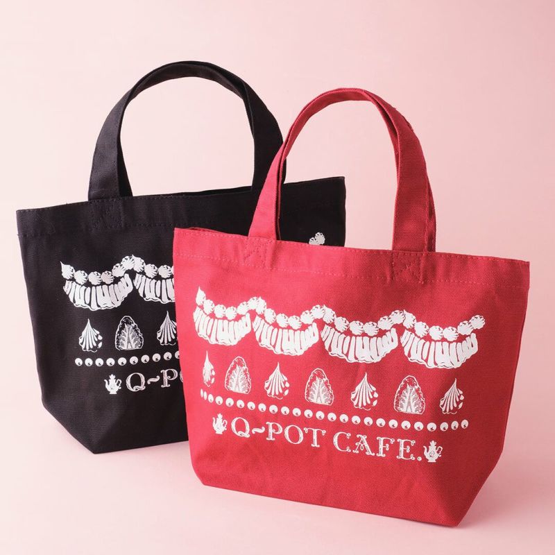 □Q-pot CAFE.□ホイップ＆ストロベリールーム ランチトートバッグ 