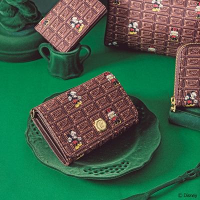 【残り１点】チョコレート ミッキー＆ミニー/ショートウォレット（財布）【ディズニー アクセサリー】