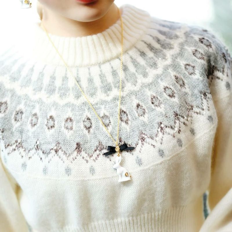 Q-pot. ラビット フェーブ チャーム ラビット フェーブ ネックレス | Q-pot. ONLINE SHOP