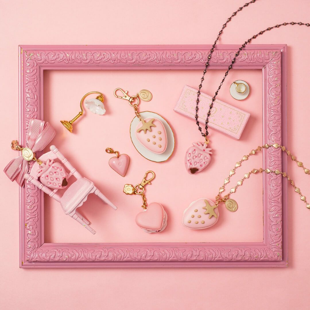 ザ・ストロベリーマカロン ネックレス(Pink) | Q-pot. ONLINE SHOP