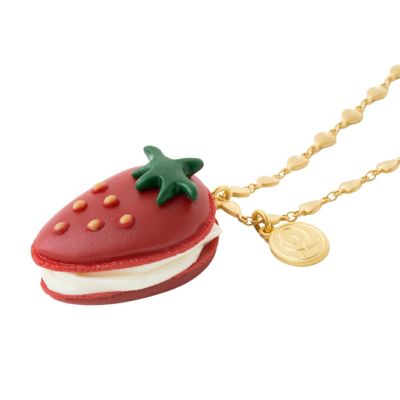 ザ・ストロベリーマカロン ネックレス(Red)