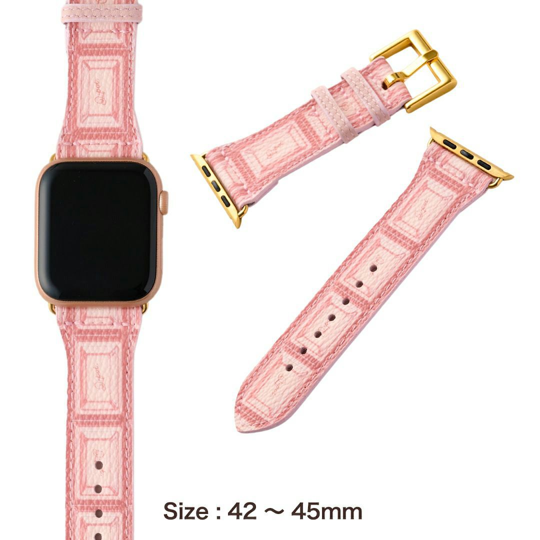 Apple Watch用 ストロべリーチョコレート レザーバンド（42～45mm対応 