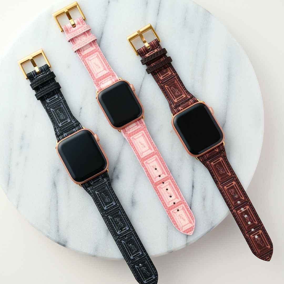 Apple Watch用 ブラックチョコレート レザーバンド（38～41mm対応）