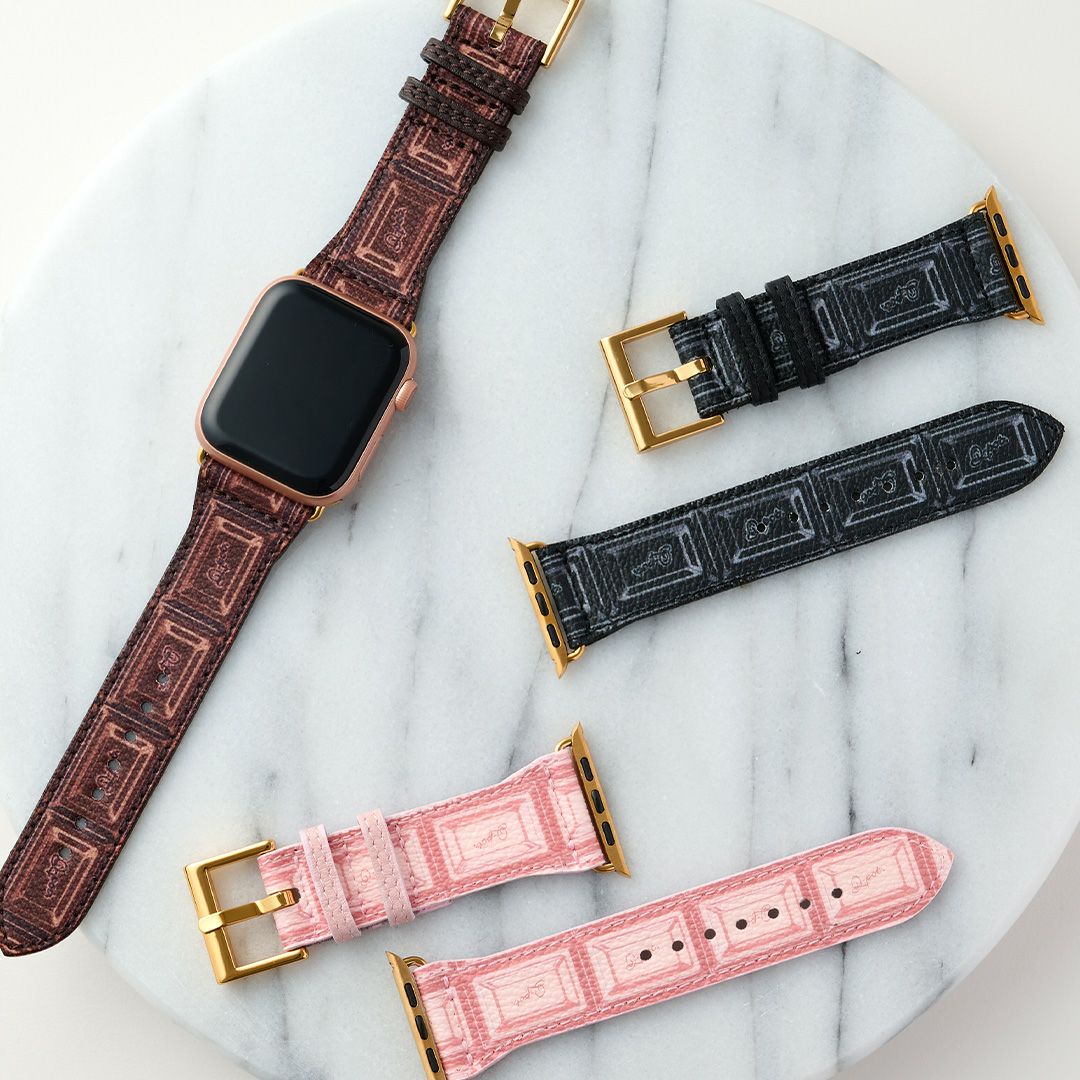 Apple Watch用 ブラックチョコレート レザーバンド（38～41mm対応）