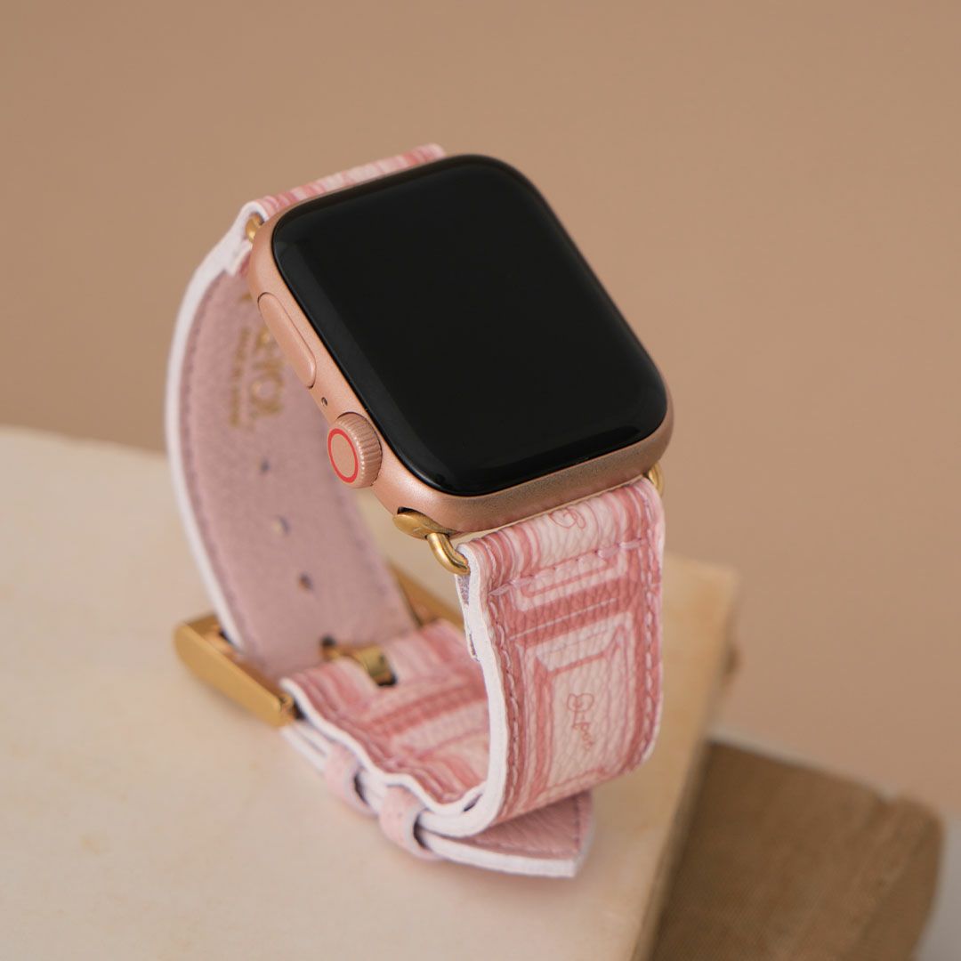 Apple Watch用 ストロベリーチョコレート レザーバンド（38～41mm対応