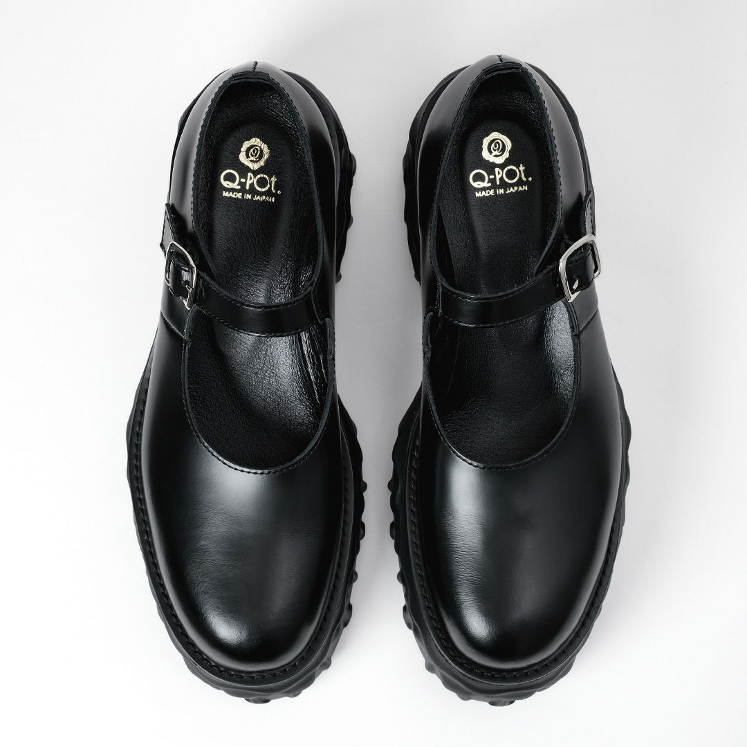 本革 メルティングチョコレート　メリージェーン（ブラック） シューズ