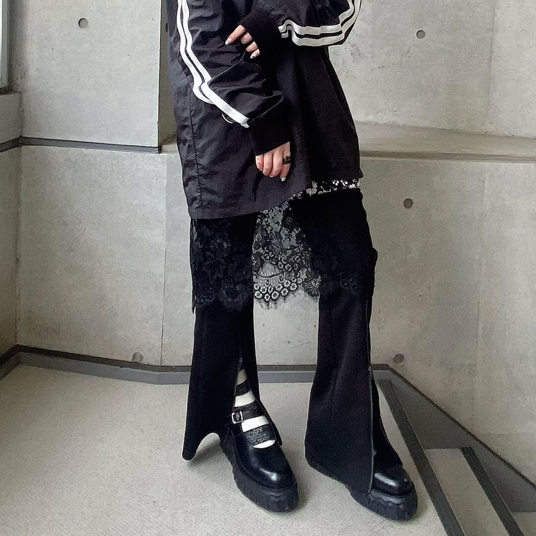 本革 メルティングチョコレート　メリージェーン（ブラック） シューズ