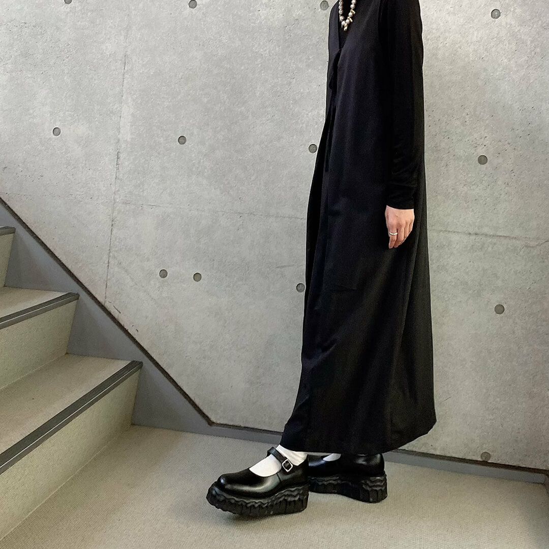 本革 メルティングチョコレート　メリージェーン（ブラック） シューズ