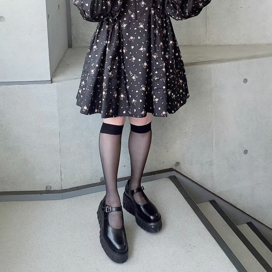 本革 メルティングチョコレート　メリージェーン（ブラック） シューズ