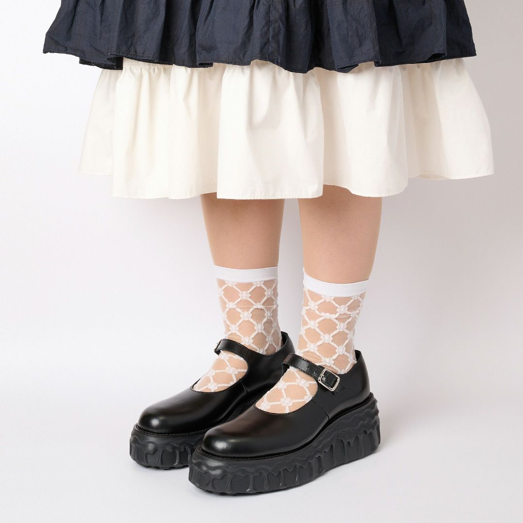 本革 メルティングチョコレート　メリージェーン（ブラック） シューズ