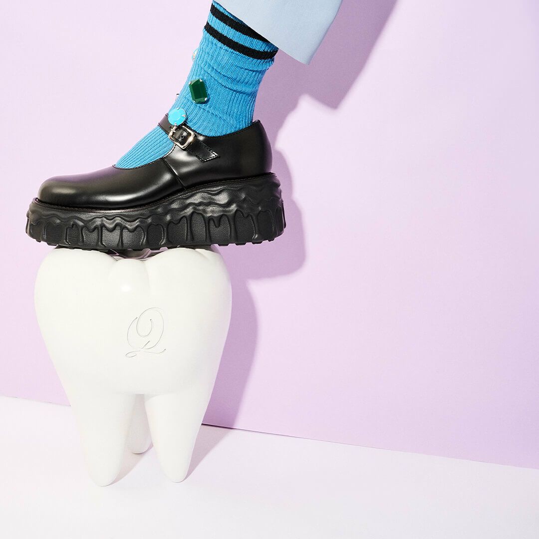 本革 メルティングチョコレート　メリージェーン（ブラック） シューズ