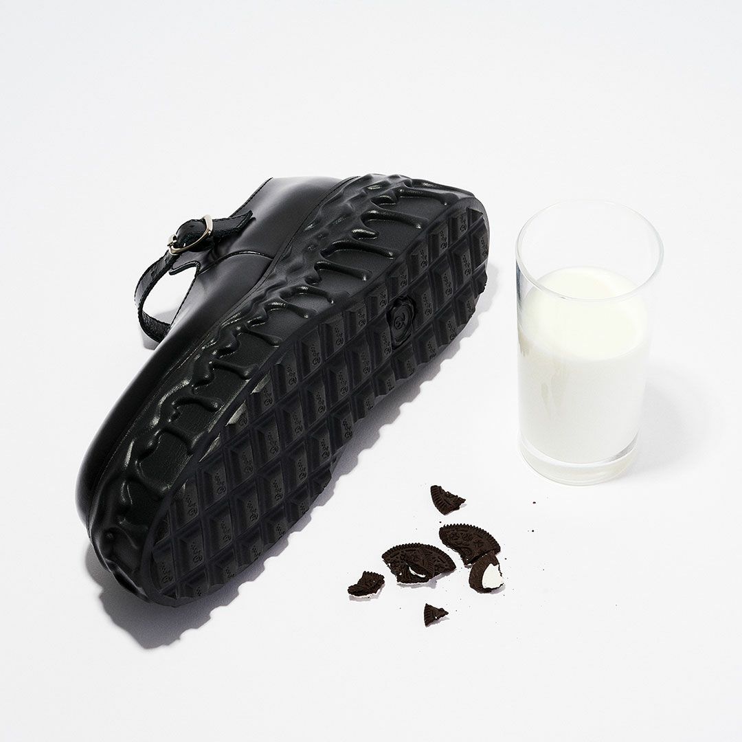 本革 メルティングチョコレート　メリージェーン（ブラック） シューズ