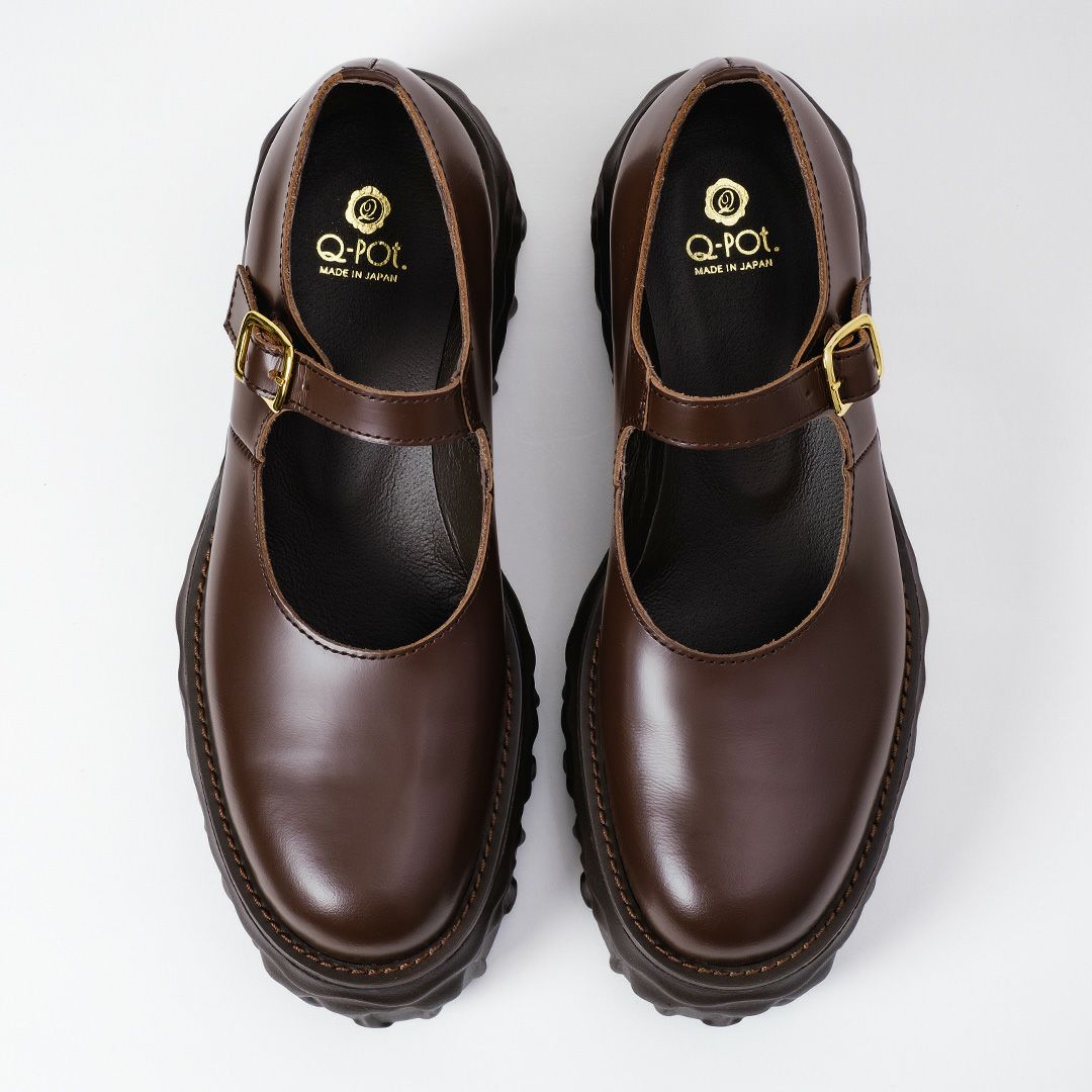 本革 メルティングチョコレート　メリージェーン（ブラウン） シューズ