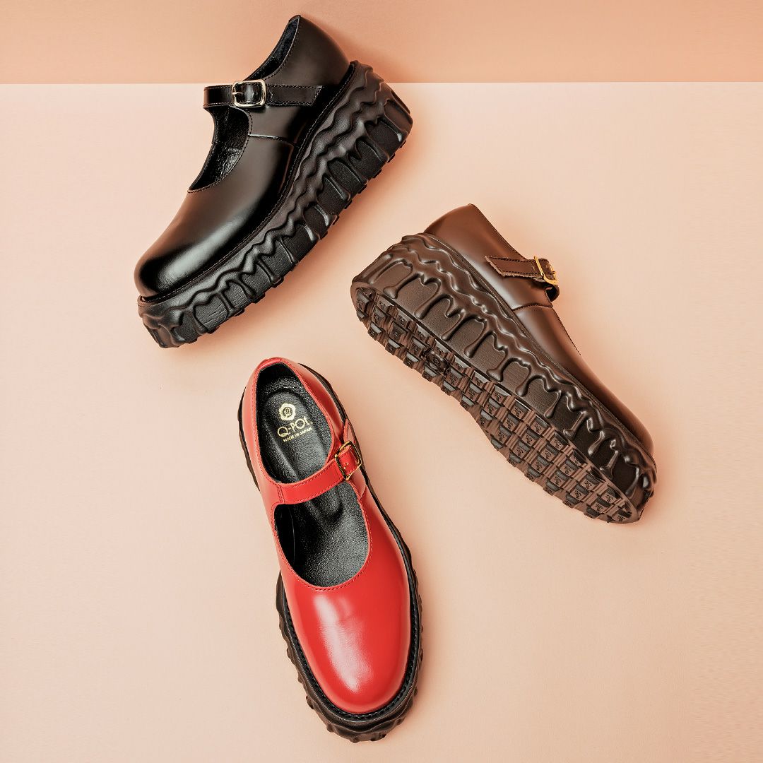 本革 メルティングチョコレート　メリージェーン（ブラウン） シューズ