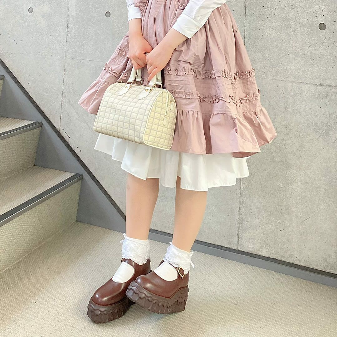 本革 メルティングチョコレート　メリージェーン（ブラウン） シューズ