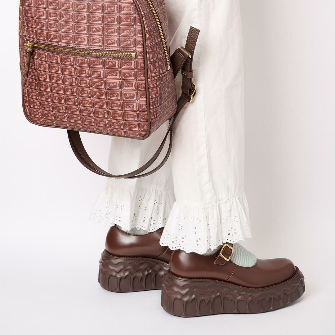 本革 メルティングチョコレート　メリージェーン（ブラウン） シューズ