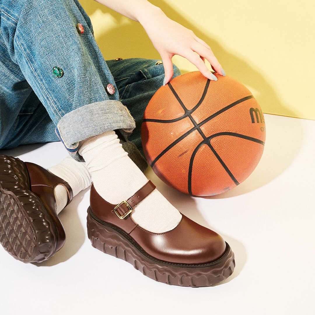 本革 メルティングチョコレート　メリージェーン（ブラウン） シューズ