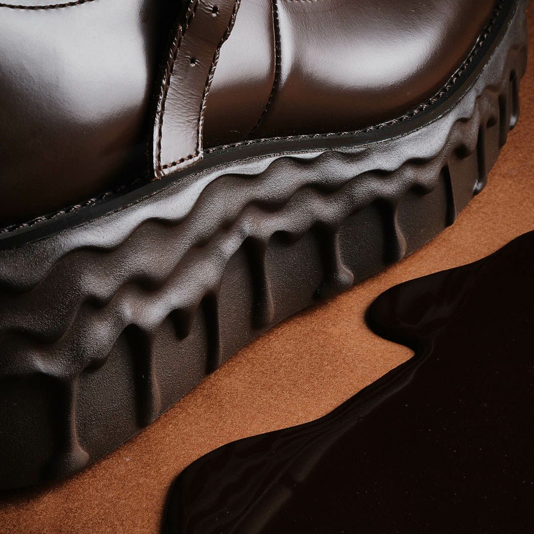 本革 メルティングチョコレート　メリージェーン（ブラウン） シューズ