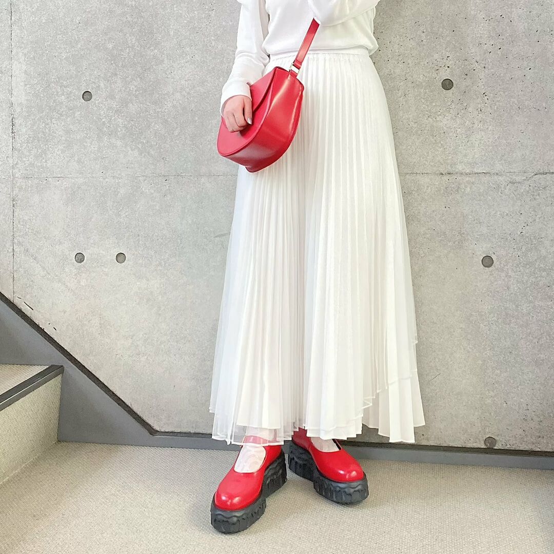 本革 メルティングチョコレート　メリージェーン（レッド） シューズ