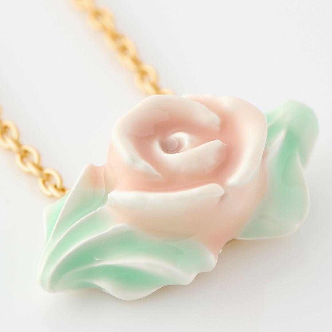 バレエコア フリル ローズ ネックレス