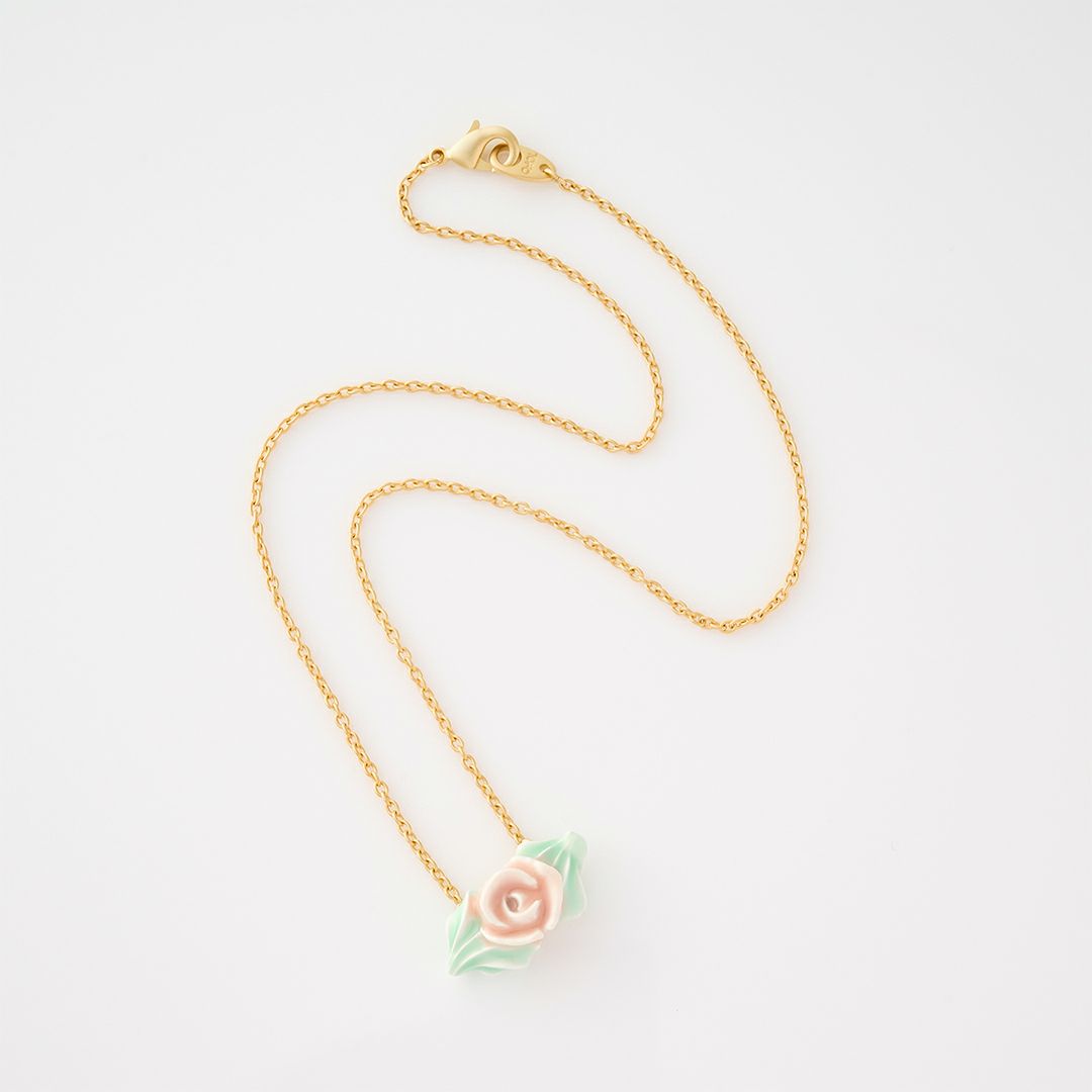 バレエコア フリル  ローズ ネックレス