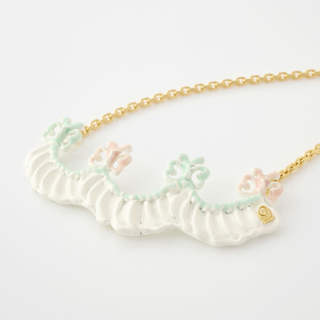 バレエコア フリル ホワイト  ネックレス