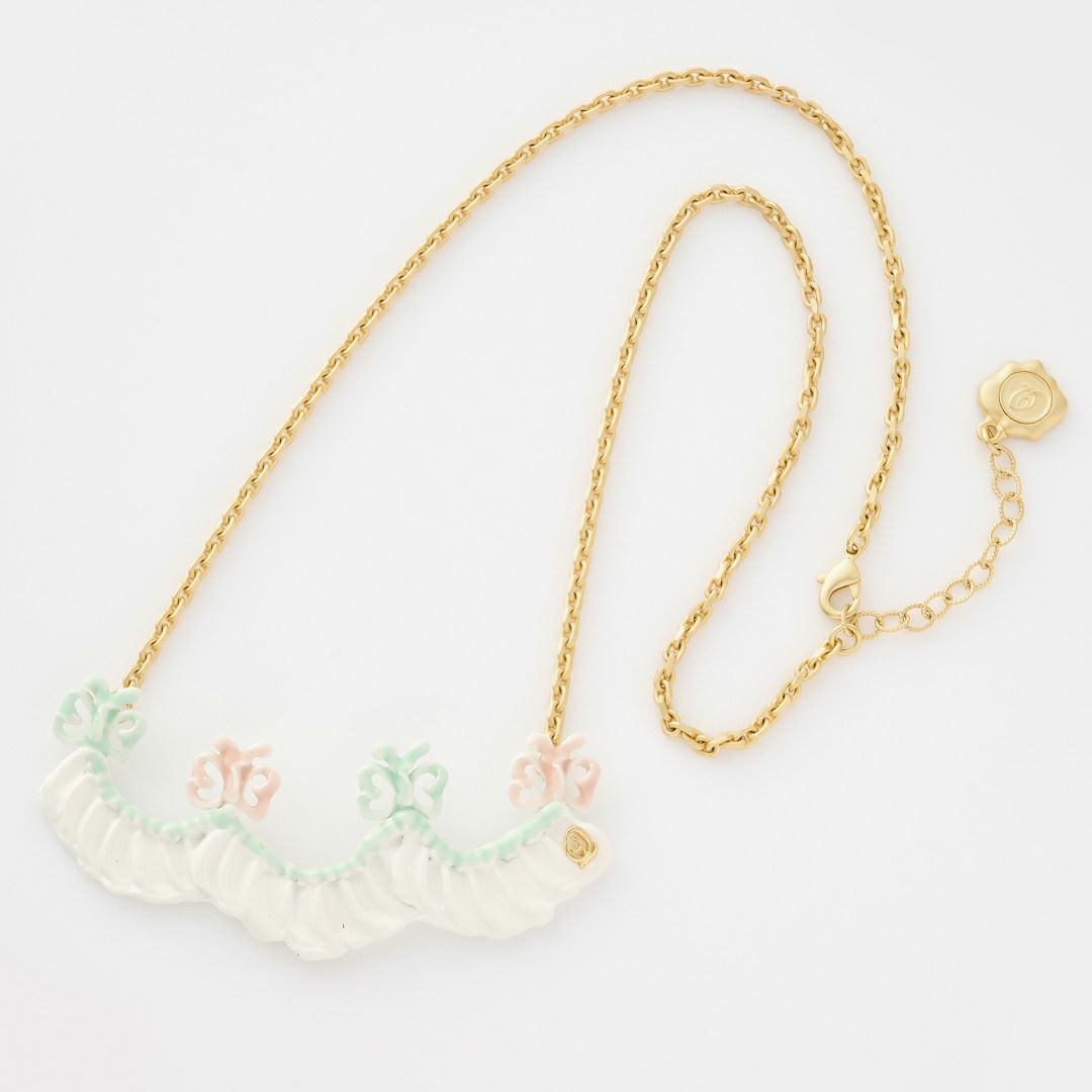 バレエコア フリル ホワイト  ネックレス