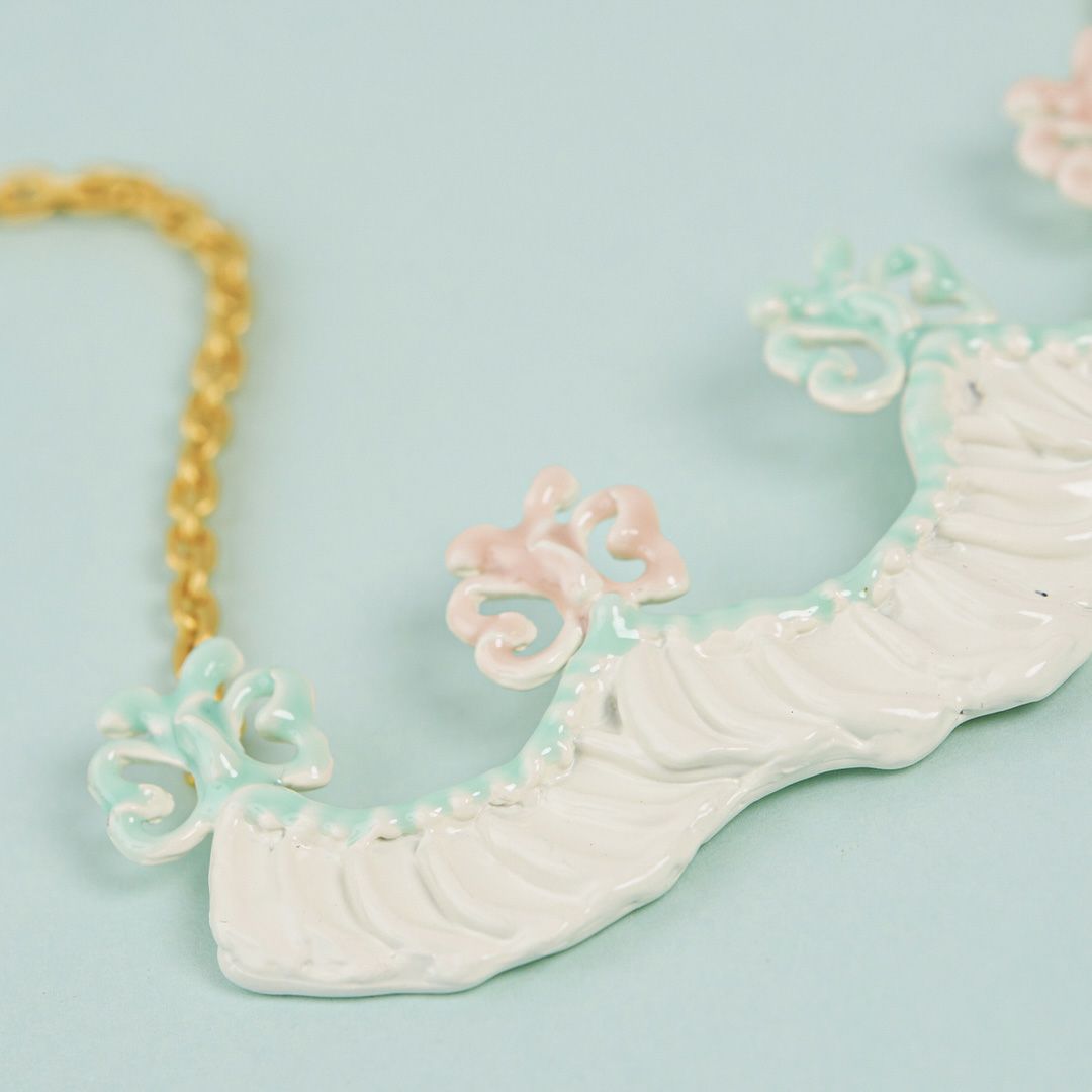 バレエコア フリル ホワイト  ネックレス