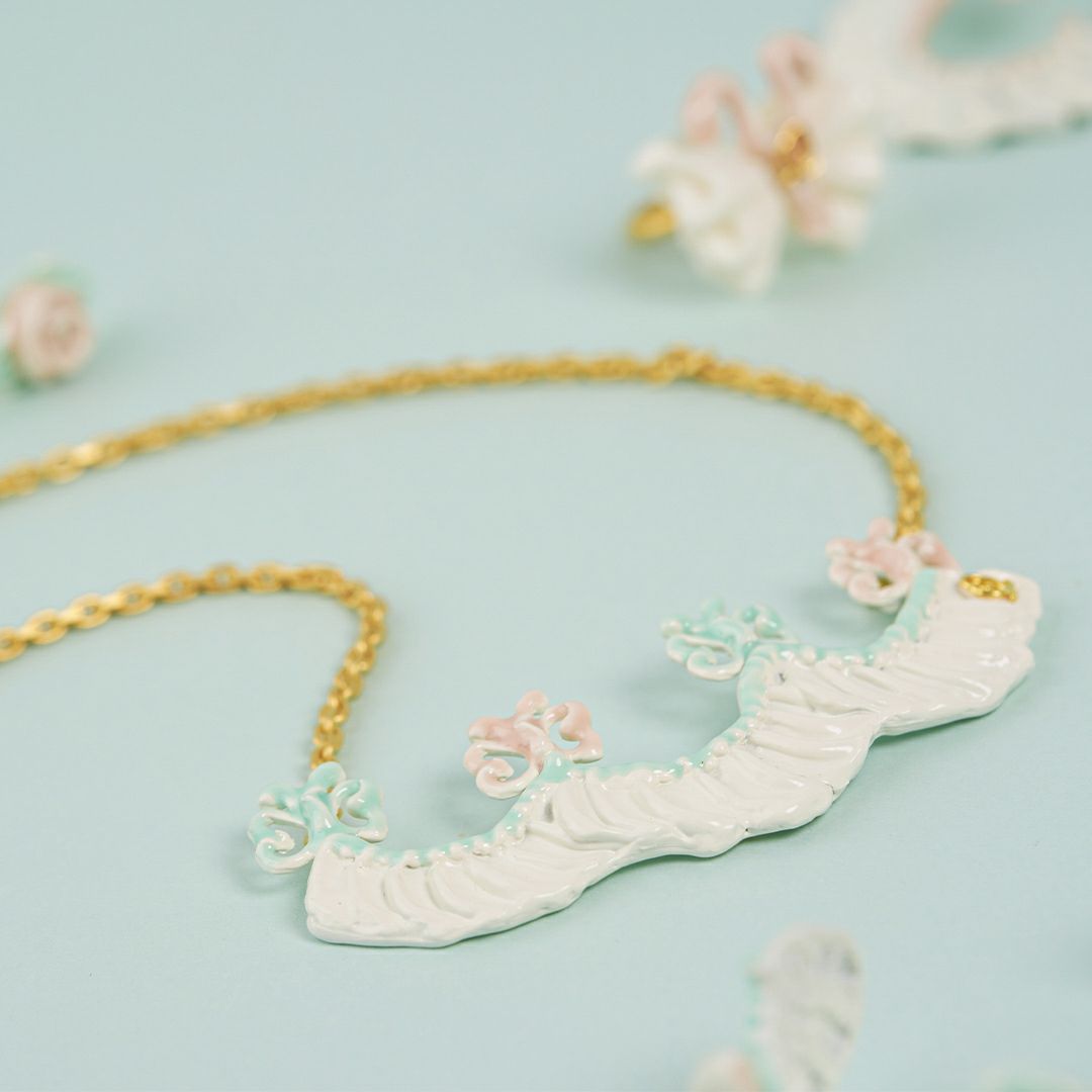 バレエコア フリル ホワイト  ネックレス