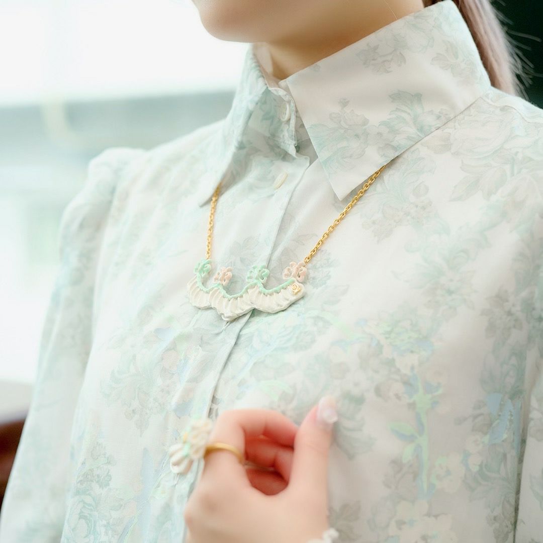 バレエコア フリル ホワイト  ネックレス