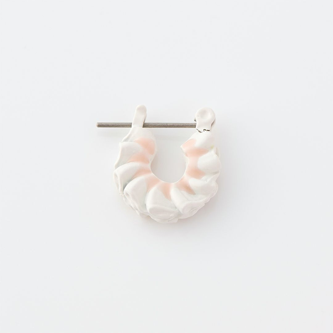 バレエコア フリル ホワイト  ピアス