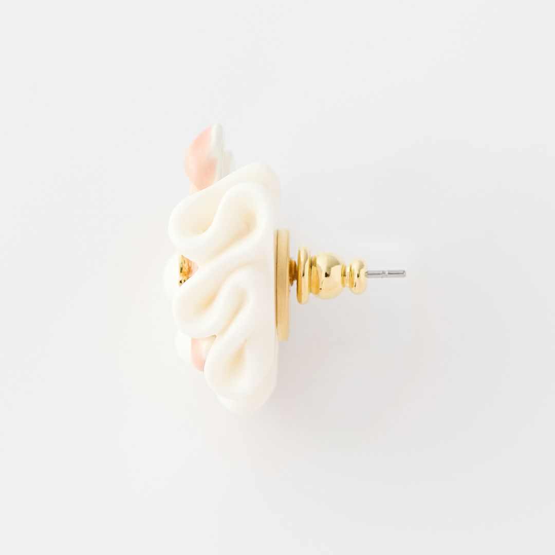バレエコア フリル ピンク  ピアス