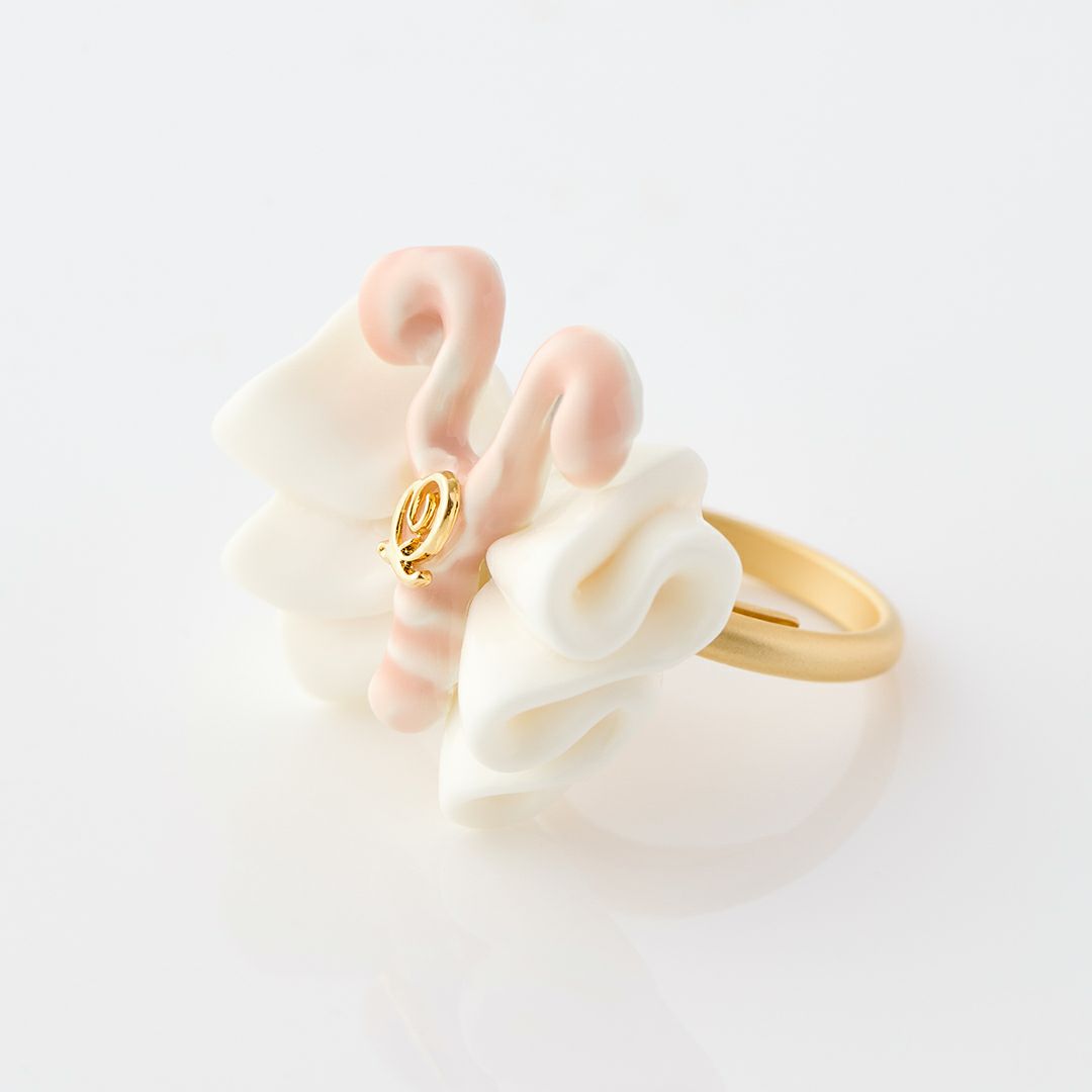 バレエコア フリル ピンク リング