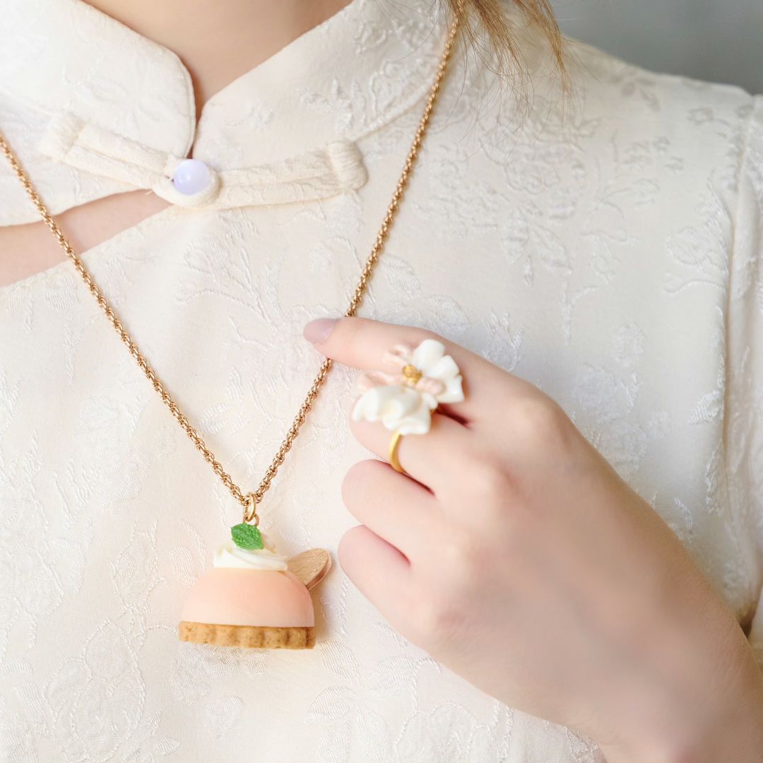 バレエコア フリル ピンク リング