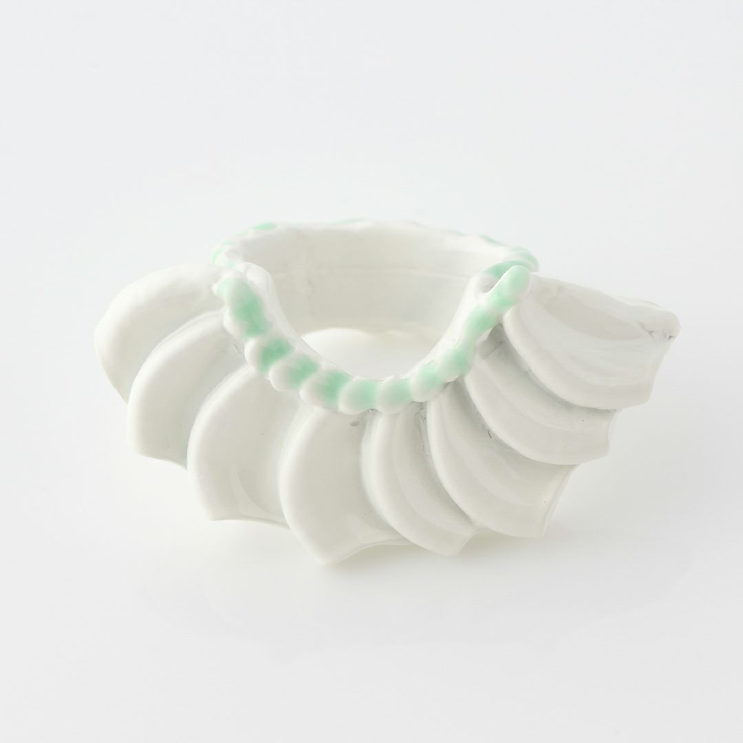 バレエコア フリル ホワイト リング