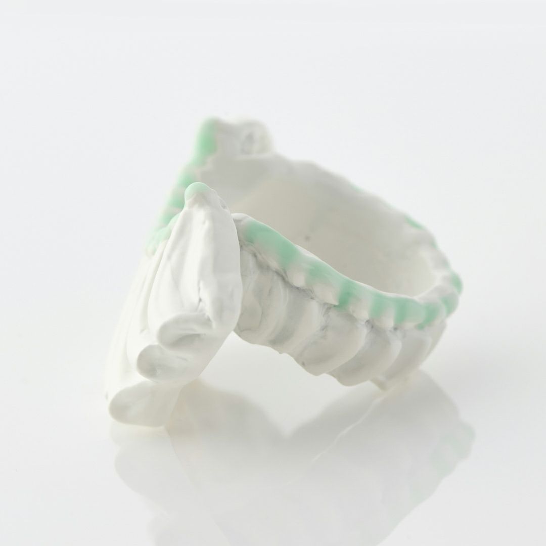 バレエコア フリル ホワイト リング