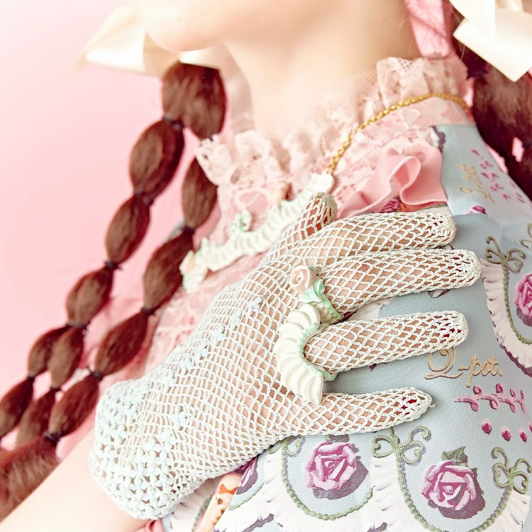 バレエコア フリル ホワイト リング