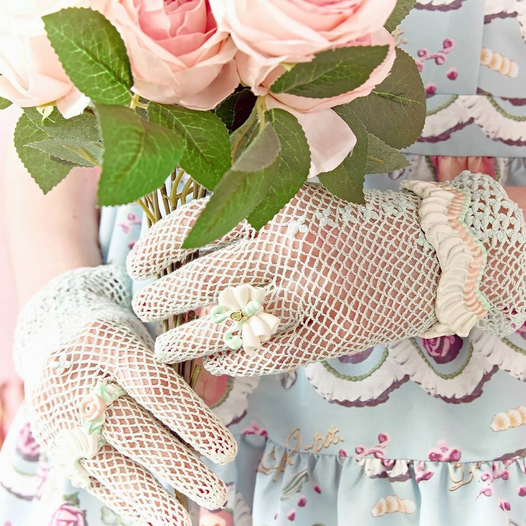 バレエコア フリル ミントグリーン リング