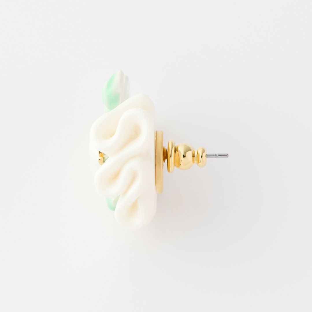 バレエコア フリル ミントグリーン ピアス