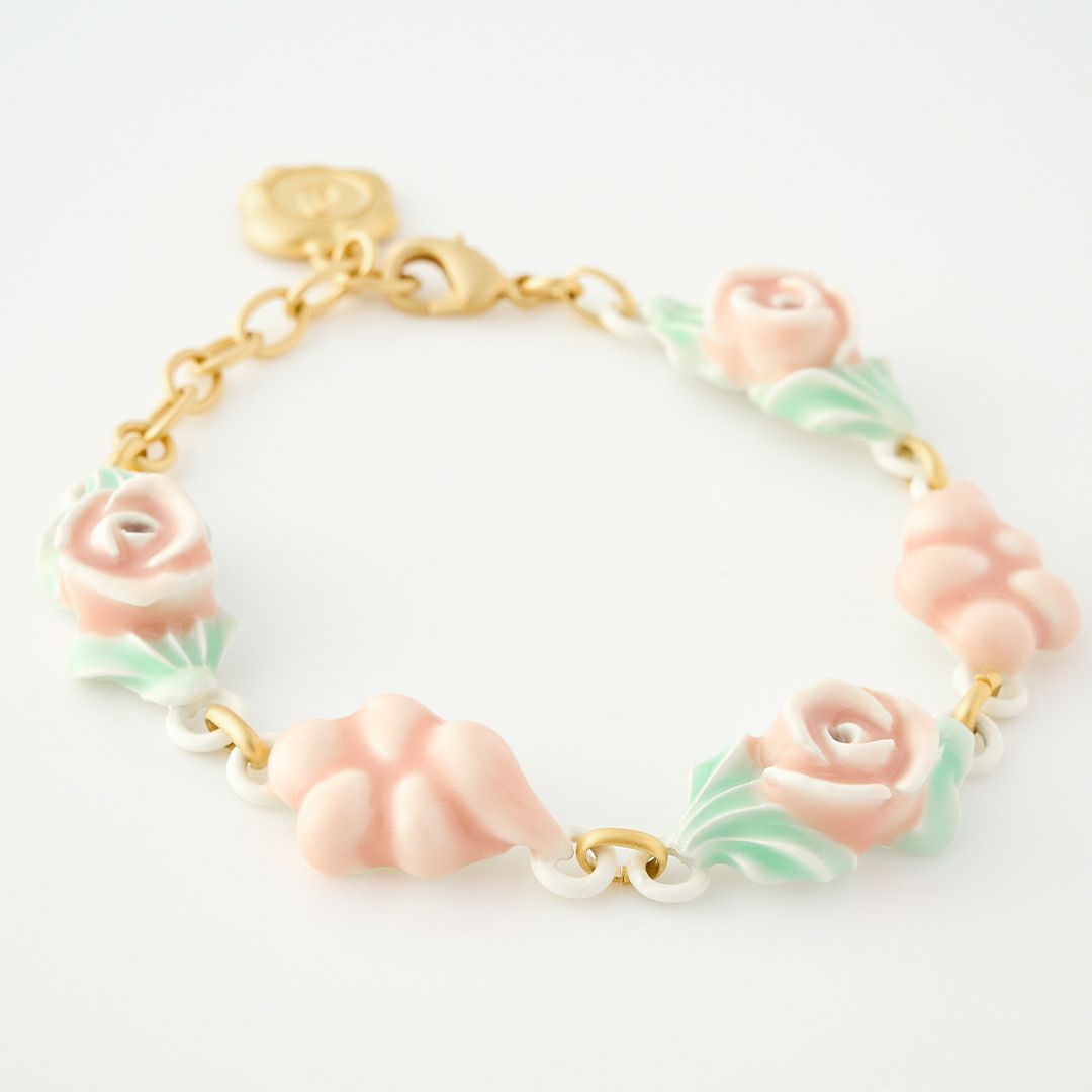 バレエコア フリル ローズ ピンク ブレスレット