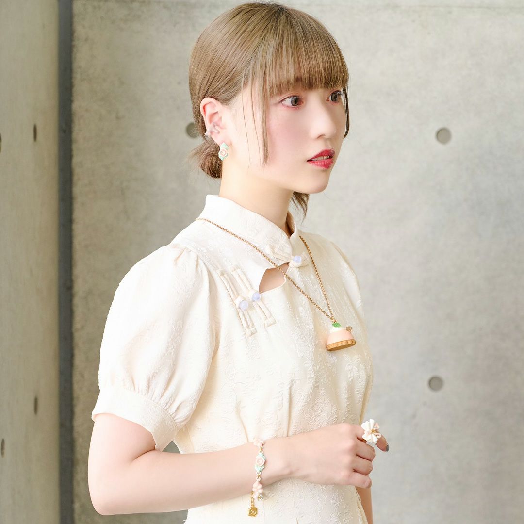 バレエコア フリル ローズ ピンク ブレスレット