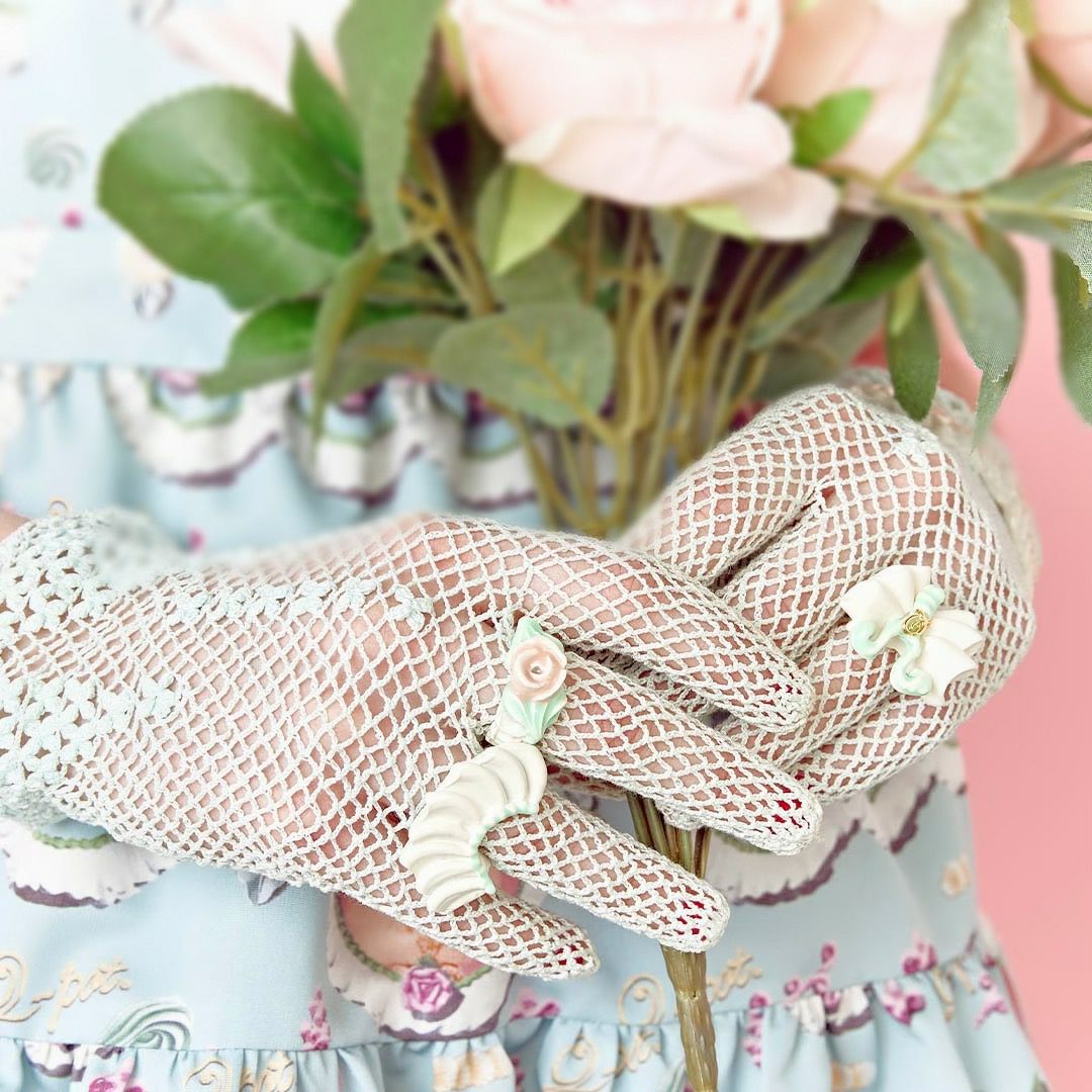 バレエコア フリル ローズ ピンク リング